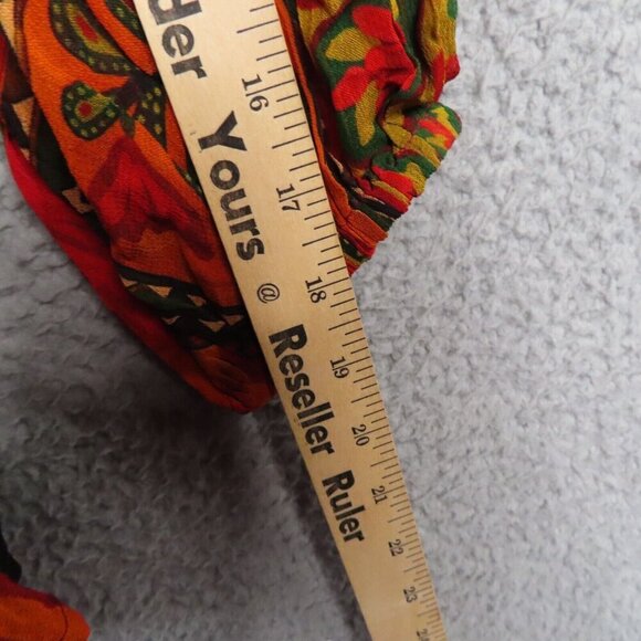 Farm Rio x Anthropologie Top XXS V Neck Open Back Boho Tassels Floral Blouse NEW - Picture 9 of 14